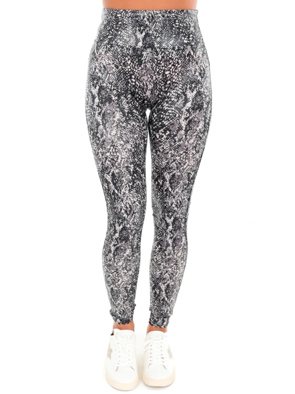 SPANX High-Waist Snake Print Leggings -‎ Gray